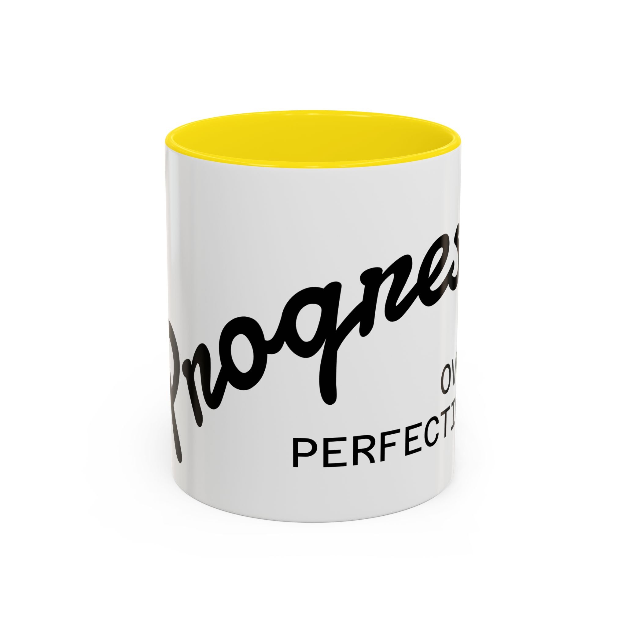 Mug Accent « Le Bonheur Plutôt que la Perfection » — Céramique Inspirante 11/15oz