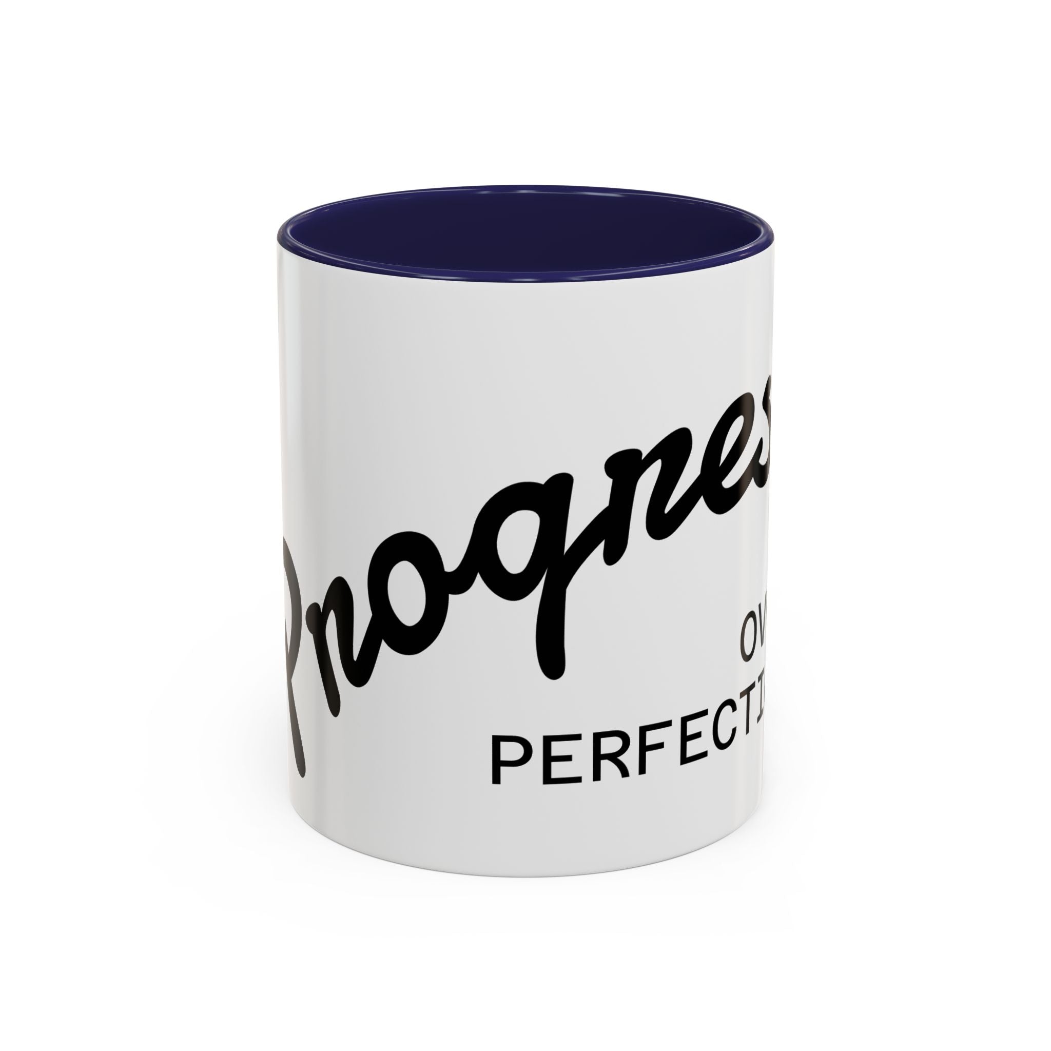 Mug Accent « Le Bonheur Plutôt que la Perfection » — Céramique Inspirante 11/15oz