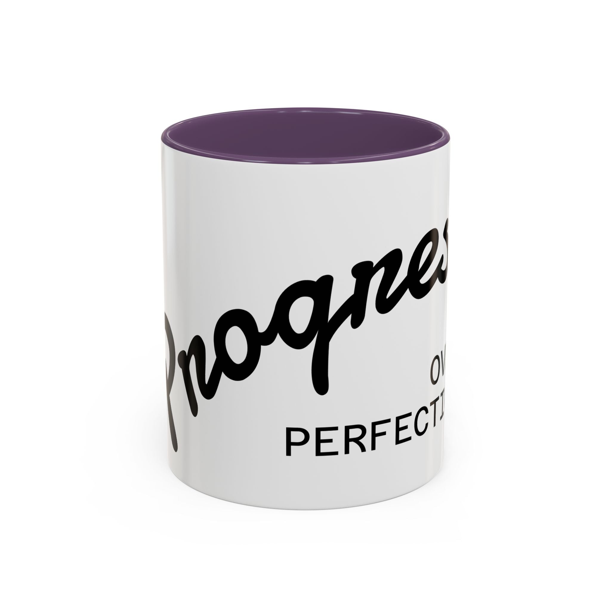 Mug Accent « Le Bonheur Plutôt que la Perfection » — Céramique Inspirante 11/15oz