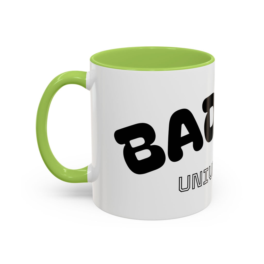 Mug Accent « Badass University » — Tasse à Café Humoristique et Originale (11/15oz)