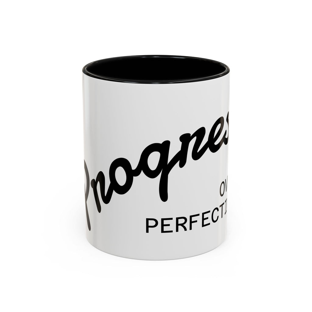 Mug Accent « Le Bonheur Plutôt que la Perfection » — Céramique Inspirante 11/15oz