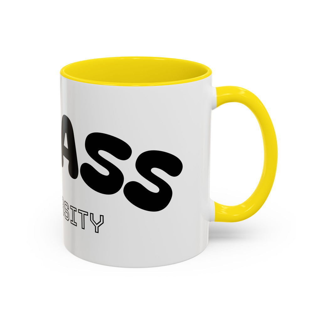 Mug Accent « Badass University » — Tasse à Café Humoristique et Originale (11/15oz)